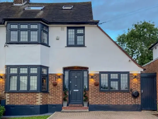 upvc spraying in grey